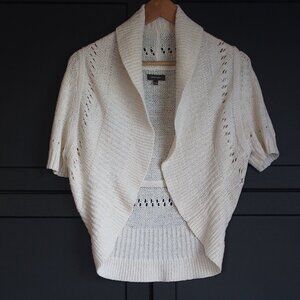 Denver Hayes | Crocheted Shrug in Cream